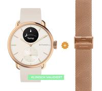 WITHINGS - SCANWATCH 2 - rosegold weiß silicon / 38mm + Gratis Armband Milanaise roségold