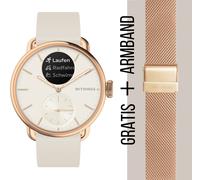 WITHINGS - SCANWATCH 2 - rosegold weiß silicon / 38mm + Gratis Armband Milanaise roségold