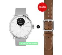 Withings Scanwatch 2 White - 38mm + Gratis Withings Lederarmband Braun