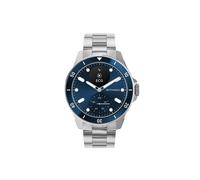 Withings Smartwatch ScanWatch Nova – EKG, 42 mm Edelstahl, blau/silber, inkl. Edelstahl-Armband