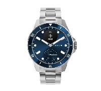 Withings Smartwatch ScanWatch Nova – EKG, 42 mm Edelstahl, blau/silber, inkl. Edelstahl-Armband