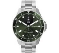 Withings ScanWatch Nova [inkl. Edelstahl-Armband silber] 42mm Edelstahlgehäuse grün/silber | Zustand: Neu