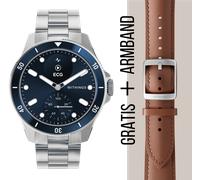 WITHINGS - SCANWATCH NOVA - silver blue silver steel / 42mm + Gratis Lederarmband schwarz