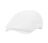 WITHMOONS Schlägermütze Golfermütze Schiebermütze Simple Newsboy Hat Flat Cap SL3026 (White)