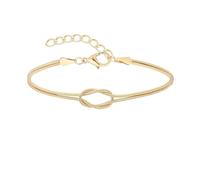 WitmAn Liebesknoten-Schlangenkette-Unendlichkeitsarmband, Mutter-Tochter-Knoten-Armband, 925 Sterling Silber vergoldetes Armband für Frauen (Gold)