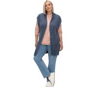 Strickweste INSPIRATIONEN, Damen, Gr. 44, blau (rauchblau, meliert), 100% Polyacryl, unifarben, Westen Strickweste (14287012-44) rauchblau, meliert