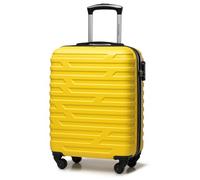 WITTCHEN A-line II Kabinengepäck Kabinenkoffer Handgepäck Rollkoffer Reisekoffer Bordkoffer Hartschale ABS Hochwertiger und Stabiler Größe S Gelb Lufthansa/Eurowings/Ryanair/Condor/Discover Airlines