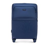 WITTCHEN AXIS | L 76x51x27 cm | Großer Koffer Reisekoffer | Hybrid ABS Nylon mit Reißverschlusstasche TSA Zahlenschloss Teleskopgriff 360° Rollen Leichtgewicht Hartschale Gepäck | Dunkelblau