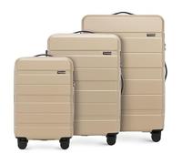 WITTCHEN COMODO Line Kofferset Reisekoffer Hartgepäck aus ABS TSA Schloss Reisekofferset Gepäckset Handgepäck Set Größe (S+M+L) Beige