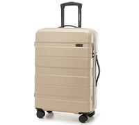 WITTCHEN COMODO Line Mittelgroßer Koffer Trolley Hartgepäck aus ABS TSA Schloss Reisekoffer Check-In Gepäck Größe M Beige
