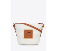 Wittchen Damen Korbtasche aus Baumwollmischgewebe, klein, cremeweiß, Polyester Einheitsgröße