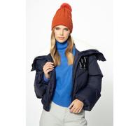 Wittchen Damen-Oversize-Jacke mit Kragen aus Kunstlammfell, marineblau L