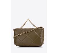 Wittchen Damenhandtasche, gesteppt mit Quadraten an einer Kette, klein, grün Einheitsgröße