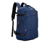 WITTCHEN Max | flugzeug Rucksack | Laptop-Rucksack | Handgepäck | Stadtrucksack | Arbeitsrucksack | Wasserdicht | Hüftgurt | strapazierfähiges Polyester | Größe 47 × 32 × 14/18 cm | Farbe: Marineblau