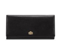 WITTCHEN Geldbörse aus Rindsleder | Kollektion: Arizona | mit Druckknopfverschluss | aus hochwertigen Materialien | elegant und klassisch | Schwarz | 18.5x9.5 cm