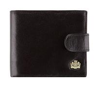 WITTCHEN Geldbörse aus Rindsleder | Kollektion: Arizona | mit Druckknopfverschluss | aus hochwertigen Materialien | elegant und klassisch | Schwarz | 12x10 cm