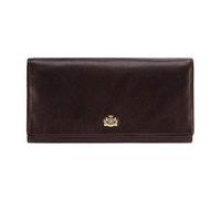WITTCHEN Geldbörse aus Rindsleder | Kollektion: Arizona | mit Druckknopfverschluss | aus hochwertigen Materialien | elegant und klassisch | Braun | 18.5x9.5 cm