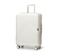 WITTCHEN GL Style Line | Reisekoffer Rollkoffer Trolley Mittlerer Koffer Handgepäck Hartschale aus Polycarbonat mit 4 Zwilling-Rollen Zahlenschloss Teleskopgriff GL Style Größe M Weiß