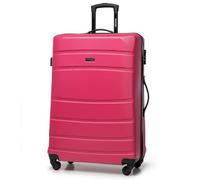 WITTCHEN Großer Koffer Trolley Koffer Reisekoffer aus ABS Hartschalen Trolley 4 Rollen Kombinationsschloss Rosa 56-3A-653-34