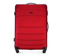 WITTCHEN Großer Koffer Trolley Koffer Reisekoffer aus ABS Hartschalen Trolley 4 Rollen Kombinationsschloss Rot 56-3A-653-35