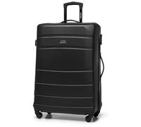 WITTCHEN Großer Koffer Trolley Koffer Reisekoffer aus ABS Hartschalen Trolley 4 Rollen Kombinationsschloss Schwarz 56-3A-653-10
