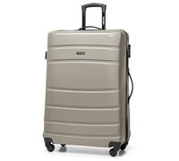 WITTCHEN Großer Koffer Trolley Koffer Reisekoffer aus ABS Hartschalen Trolley 4 Rollen Kombinationsschloss Champagner 56-3A-653-86