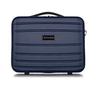 WITTCHEN Kosmetikkoffer Reisekoffer aus ABS Reisegepäck Kulturbeutel Kosmetiketui aus ABS Kosmetiktasche Damen Herren Reiseetui Marineblau