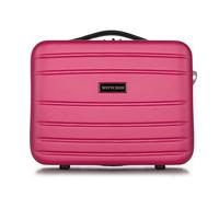 WITTCHEN Globe Line Kosmetikkoffer Reisekoffer Handgepäck Kabinenkoffer Hartschale aus ABS Zahlenschloss | 25 x 33 x 16,5 cm | Rosa Lufthansa/Eurowings/Ryanair/Condor/Discover Airlines