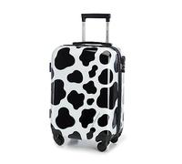 WITTCHEN Handgepäckkoffer Young-Kollektion ABS mit Polycarbonat Beschichtung und Teleskopgriff Kabinenkoffer Reisekoffer Handgepäck Kleiner Koffer Größe S 34L Schwarz und weiß