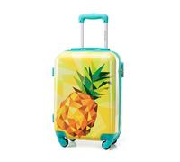 WITTCHEN Handgepäckkoffer Young-Kollektion ABS mit Polycarbonat Beschichtung und Teleskopgriff Kabinenkoffer Reisekoffer Handgepäck Kleiner Koffer Größe S 34L Gelb