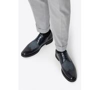 Wittchen Herren-Derbyschuhe aus Leder mit Textileinsätzen, marineblau, Naturleder EU42