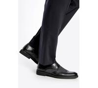 Wittchen Herren-Derbyschuhe aus schwarzem Leder mit Textileinsätzen EU41