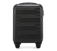 WITTCHEN Koffer - Handgepäck | hartschalen, Material: polycarbonat | hochwertiger und Stabiler | Schwarz | 38x20x53 cm