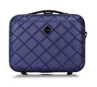 WITTCHEN Kosmetikkoffer Reisekoffer Handgepäck Kabinengepäck Rollkoffer Hartschale aus ABS mit 4 Spiner Rollen Zahlenschloss Teleskopgriff Classic line Dunkelblau