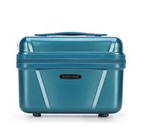 WITTCHEN Kosmetikkoffer Reisekoffer Handgepäck Kabinengepäck Rollkoffer Hartschale aus Polycarbonat Zahlenschloss Explorer Line Blau
