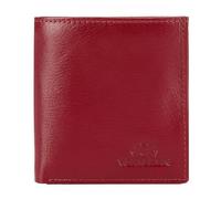 WITTCHEN Ledergeldbörse | Damen Geldbörse klein | echtes Leder | Portemonnaie mit Druckknopf | Münzfach | Kreditkartenetui | 10 × 9,5 × 2 cm | Kollektion Italy | Rot