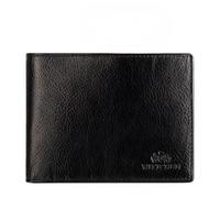 WITTCHEN Ledergeldbörse | Herren Geldbörse mittelgroß | echtes Leder | Portemonnaie mit Kartenpanel | RFID-Schutz | Münzfach | Kreditkartenetui | 13 × 10,5 × 2,5 cm | Kollektion Italy | Schwarz