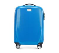 WITTCHEN PC Ultra Light Handgepäck Kleiner Koffer Kabinengröße Trolley Koffer Reisekoffer Kabinenkoffer aus Polycarbonat 4 Lenkrollen TSA Kombinationsschloss Aluminium Teleskopgriff Größe S Blau