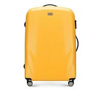 WITTCHEN PC Ultra Light Hartgepäck Reisekoffer Trolley Koffer Großer Koffer aus Polycarbonat Vier Lenkrollen TSA Kombinationsschloss Aluminium Teleskopgriff Größe L Gelb