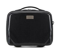 WITTCHEN PC Ultra Light Kosmetiktasche Kosmetikkoffer Kulturbeutel Beauty Case aus Polycarbonat Handgriff Schultergurt Elastische Band Größe XS Schwarz