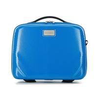WITTCHEN PC Ultra Light Kosmetiktasche Kosmetikkoffer Kulturbeutel Beauty Case aus Polycarbonat Handgriff Schultergurt Elastische Band Größe XS Blau