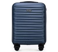 WITTCHEN Skyspeed Line Kabinenkoffer Kleines Kabinengepäck ABS Hartschalenkoffer Reisekoffer Rollkoffer Kleiner Koffer Trolley Kombinationsschloss Teleskopgriff Marineblau Lufthansa/Eurowings/Ryanair