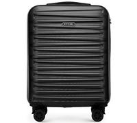 WITTCHEN Skyspeed Line Kabinenkoffer Kleines Kabinengepäck ABS Hartschalenkoffer Reisekoffer Rollkoffer Kleiner Koffer Trolley Kombinationsschloss Teleskopgriff Schwarz Lufthansa/Eurowings/Ryanair