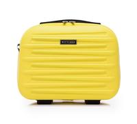 WITTCHEN Skyspeed Line Kosmetikkoffer Reisegepäck ABS Hartschalenkoffer Kulturbeutel Kosmetiketui Kosmetiktasche Damen Schultergurt Elastischer Koffergurt Gelb Lufthansa/Eurowings/Ryanair/Condor