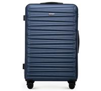 WITTCHEN Skyspeed Line Reisegepäck Großer Koffer Hartschalenkoffer ABS Groß Rollkoffer Trolley Check-In Gepäck Kombinationsschloss Teleskopgriff 4 Rollen Marineblau Lufthansa/Eurowings/Ryanair/Condor