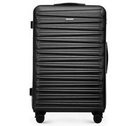 WITTCHEN Skyspeed Line Reisegepäck Großer Koffer Hartschalenkoffer ABS Groß Rollkoffer Trolley Check-In Gepäck Kombinationsschloss Teleskopgriff 4 Rollen Schwarz Lufthansa/Eurowings/Ryanair/Condor