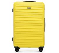 WITTCHEN Skyspeed Line Reisegepäck Großer Koffer Hartschalenkoffer ABS Groß Rollkoffer Trolley Check-In Gepäck Kombinationsschloss Teleskopgriff 4 Rollen Gelb Lufthansa/Eurowings/Ryanair/Condor