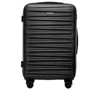 WITTCHEN Skyspeed Line Reisegepäck Mittelgroßer Koffer Hartschalenkoffer ABS Rollkoffer Trolley Mittlerer Koffer Reisekoffer Kombinationsschloss Teleskopgriff Schwarz Lufthansa/Eurowings/Ryanair