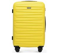 WITTCHEN Skyspeed Line Reisegepäck Mittelgroßer Koffer Hartschalenkoffer ABS Rollkoffer Trolley Mittlerer Koffer Reisekoffer Kombinationsschloss Teleskopgriff Gelb Lufthansa/Eurowings/Ryanair/Condor