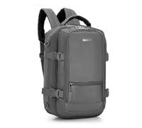 WITTCHEN Urban | Kabinenrucksack | Laptop-Rucksack | Multifunktionaler 2-in-1-Reiserucksack | Rückentasche mit RFID-Schutz | kompatibel mit Wizz Air, LOT, Ryanair | Größe 40x25x20 cm | Farbe: Grau